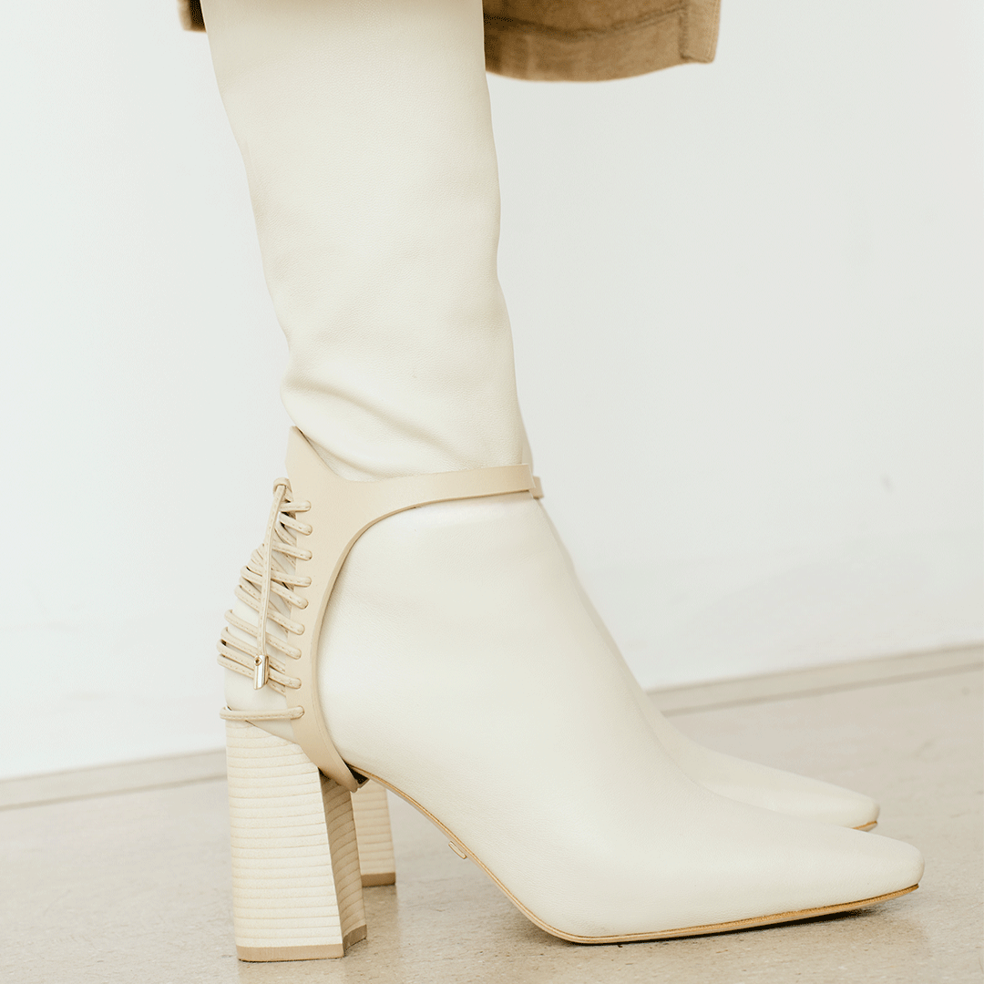 Cream white boots best sale