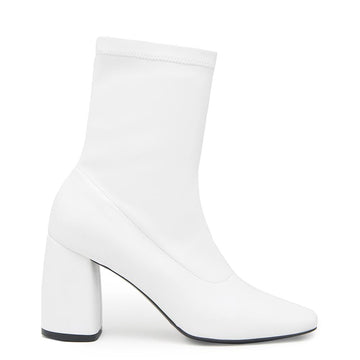 BellaMia White Nappa Stretch Leather Boot with Microfleece Lining ...